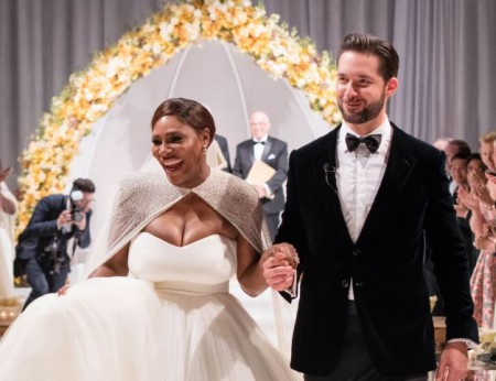 Alexis Ohanian and Serena Williams united as husband and wife